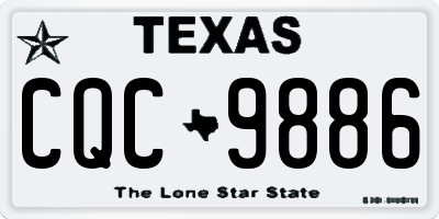 TX license plate CQC9886