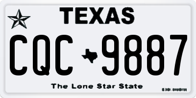 TX license plate CQC9887