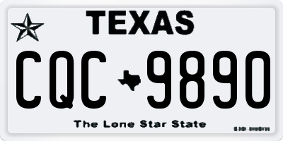 TX license plate CQC9890