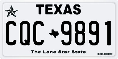 TX license plate CQC9891