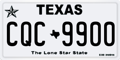 TX license plate CQC9900