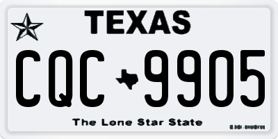 TX license plate CQC9905