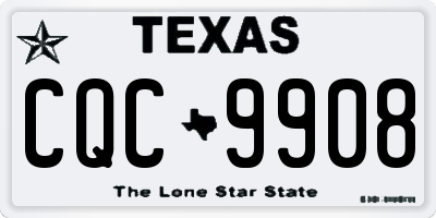 TX license plate CQC9908