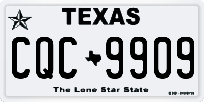 TX license plate CQC9909