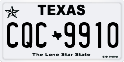 TX license plate CQC9910