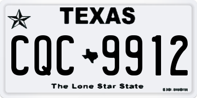 TX license plate CQC9912