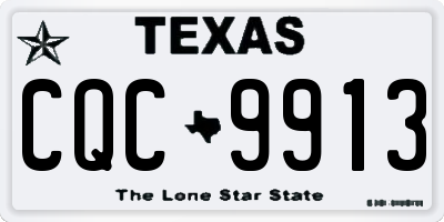 TX license plate CQC9913