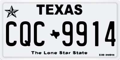 TX license plate CQC9914