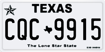 TX license plate CQC9915