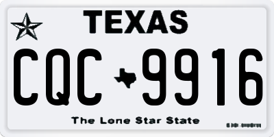 TX license plate CQC9916