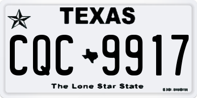 TX license plate CQC9917