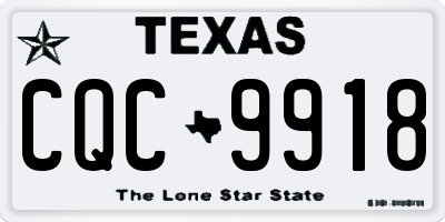 TX license plate CQC9918
