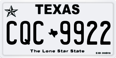 TX license plate CQC9922