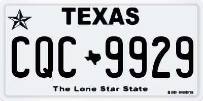 TX license plate CQC9929