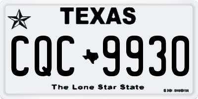 TX license plate CQC9930