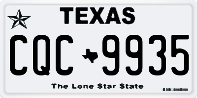 TX license plate CQC9935