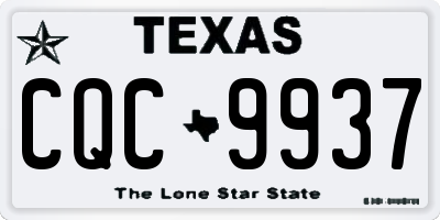 TX license plate CQC9937