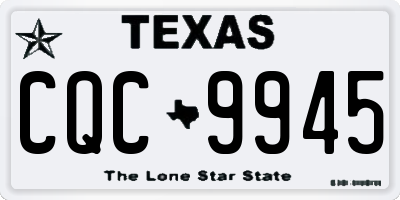 TX license plate CQC9945