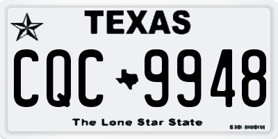 TX license plate CQC9948