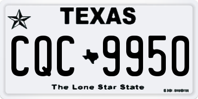TX license plate CQC9950