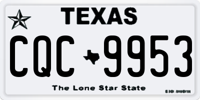 TX license plate CQC9953