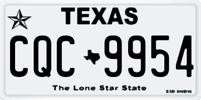 TX license plate CQC9954