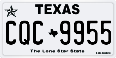 TX license plate CQC9955