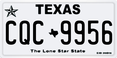TX license plate CQC9956