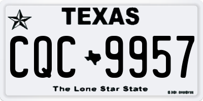 TX license plate CQC9957