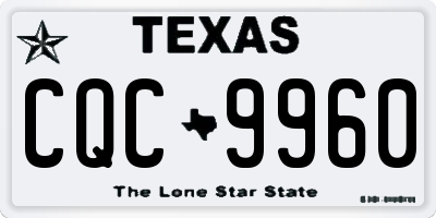 TX license plate CQC9960