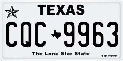TX license plate CQC9963