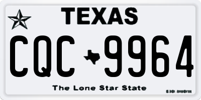 TX license plate CQC9964