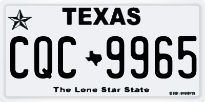 TX license plate CQC9965