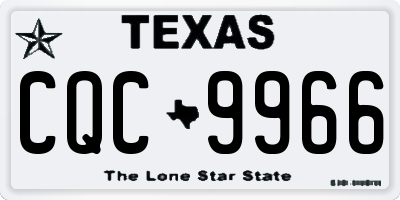 TX license plate CQC9966