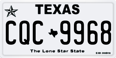 TX license plate CQC9968