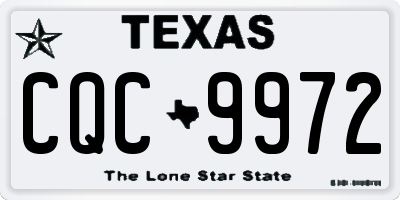TX license plate CQC9972