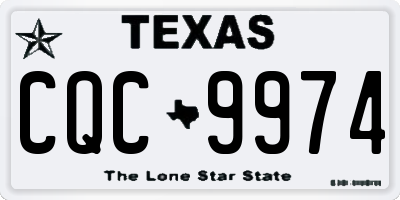 TX license plate CQC9974