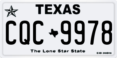 TX license plate CQC9978