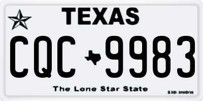 TX license plate CQC9983