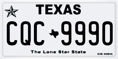 TX license plate CQC9990