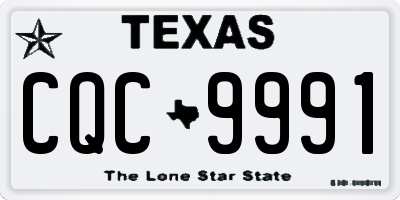 TX license plate CQC9991