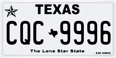TX license plate CQC9996