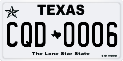 TX license plate CQD0006
