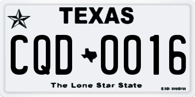TX license plate CQD0016