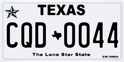 TX license plate CQD0044