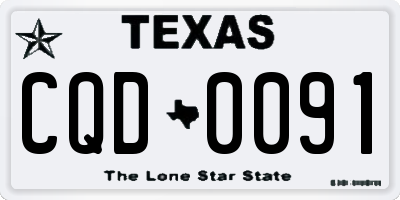 TX license plate CQD0091