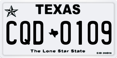 TX license plate CQD0109
