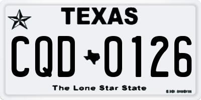 TX license plate CQD0126