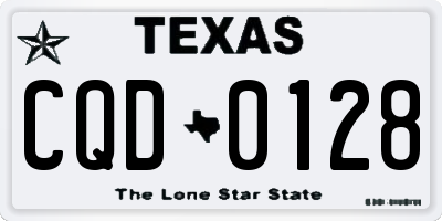 TX license plate CQD0128