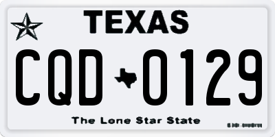 TX license plate CQD0129